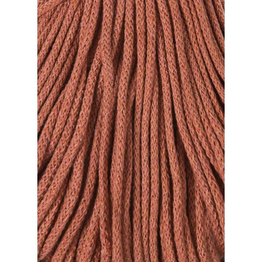 Sznurek pleciony bawełniany Bobbiny Junior / Terracotta / 3 mm / 100 m