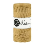 Sznurek skręcany bawełniany Bobbiny Macrame Cord / Musztarda / Mustard / 3mm / 100m 