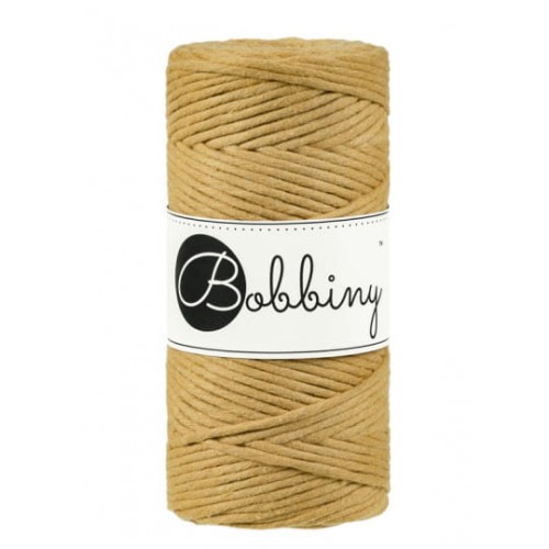 Sznurek skręcany bawełniany Bobbiny Macrame Cord/ Musztarda / Mustard / 3mm / 100m
