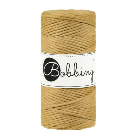 Sznurek skręcany bawełniany Bobbiny Macrame Cord/ Musztarda / Mustard / 3mm / 100m