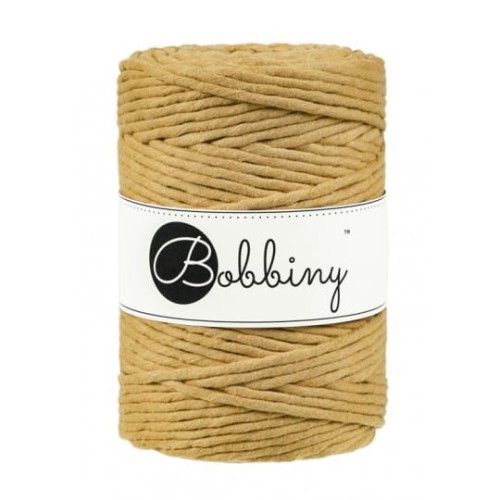 Sznurek skręcany bawełniany Bobbiny Macrame Cord/ Musztarda / Mustard / 5mm / 100m