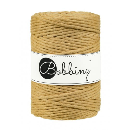 Sznurek skręcany bawełniany Bobbiny Macrame Cord/ Musztarda / Mustard / 5mm / 100m