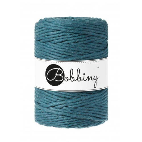 Sznurek skręcany bawełniany Bobbiny Macrame Cord / Petrol / Peacock Blue / 5mm / 100m