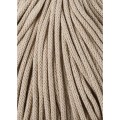 Sznurek pleciony bawełniany Bobbiny Premium / Beżowy / Beige / 5 mm / 100 m