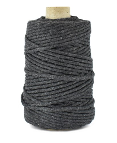 Sznurek bawełniany skręcany 5 mm / 100 m / 735 ciemny szary