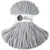 Sznurek pleciony bawełniany Bobbiny Premium / Jasny Szary / Light Grey / 5 mm / 100 m