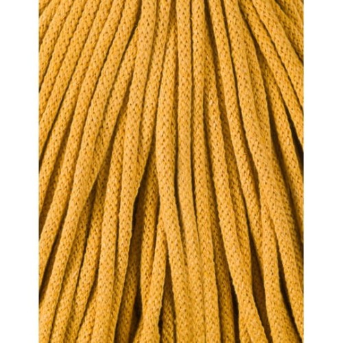 Sznurek pleciony bawełniany Bobbiny Premium / Musztarda / Mustard / 5 mm / 100 m