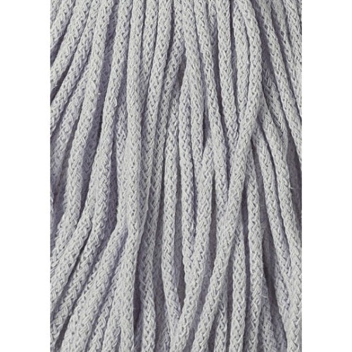 Sznurek pleciony bawełniany Bobbiny Junior / Jasny Szary / Light Grey / 3 mm / 100 m
