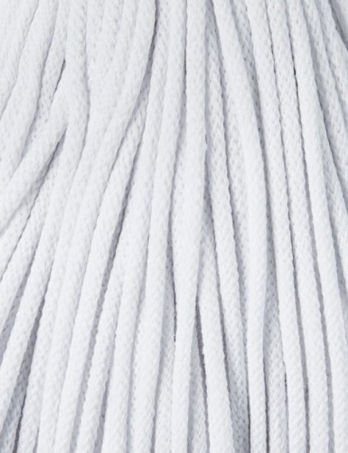 Sznurek pleciony bawełniany Bobbiny Premium Biały / White / 5 mm / 100 m