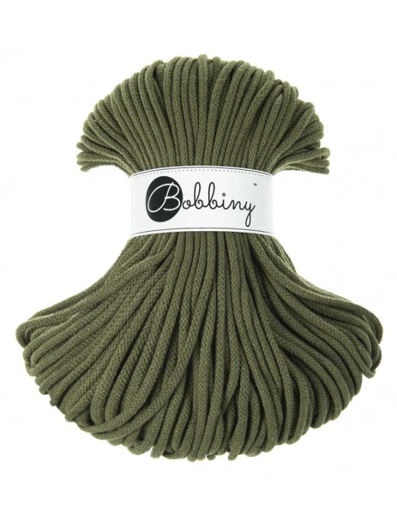 Sznurek pleciony bawełniany Bobbiny Premium Awokado / Avocado / 5 mm / 100 m