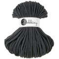 Sznurek pleciony bawełniany Bobbiny Premium / Grafit / Charcoal / 5 mm / 100 m