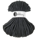 Sznurek pleciony bawełniany Bobbiny Premium / Grafitowy / Charcoal / 5mm / 100m