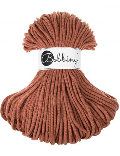 Sznurek pleciony bawełniany Bobbiny Premium / Terracotta / 5 mm / 100 m