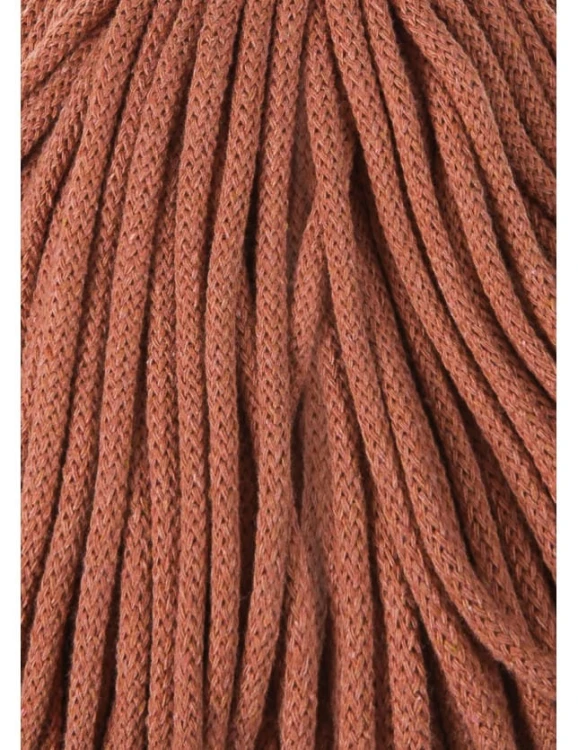 Sznurek pleciony bawełniany Bobbiny Premium / Terracotta / 5 mm / 100 m