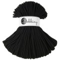 Sznurek pleciony bawełniany Bobbiny Premium / Czarny / Black /  5 mm / 100 m
