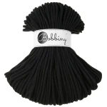 Sznurek pleciony bawełniany Bobbiny Premium / Czerń / Black /  5mm / 100m