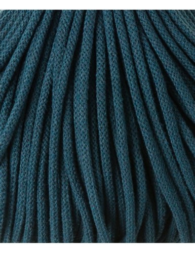 Sznurek pleciony bawełniany Bobbiny Premium / Petrol / Peacock Blue /  5 mm / 100 m