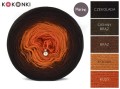 KOKONEK Merino 638 - Czekolada/ciemny brąz/brąz/koniak/rudy