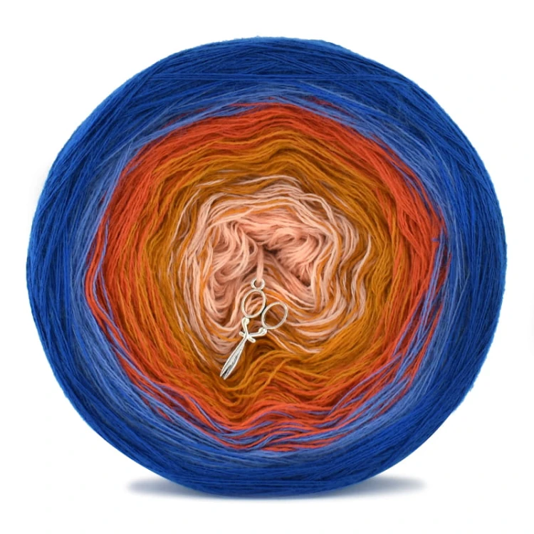 KOKONEK Merino 639 - Chaber/niebieski/rudy/miodowy/łososiowy