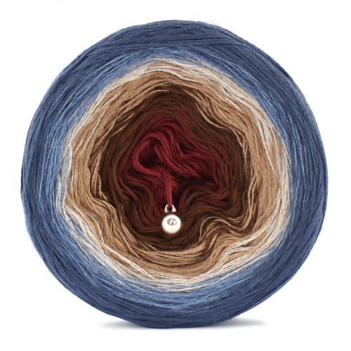 KOKONEK Merino 642 - Fumo/szaroniebieski melanż/safari/ciemny beż/brąz/bordo
