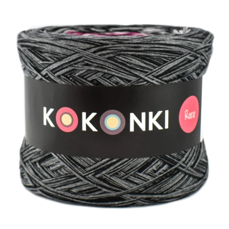 KOKONEK Kish Rare R73 - Średni szary melanż/średni szary/jasny szary/ultra róż/gorący róż + 2 nitki czerń
