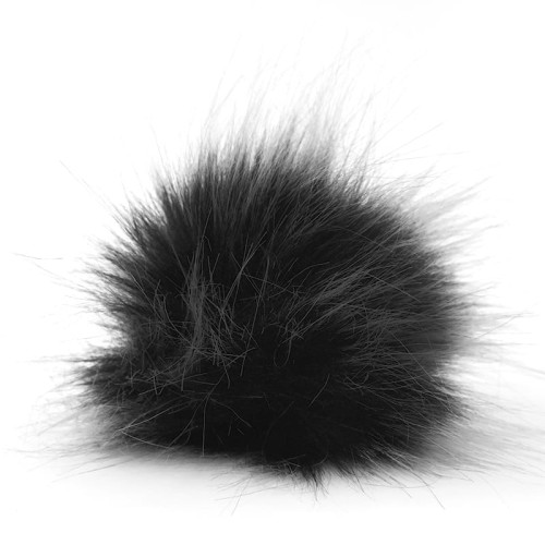 Pompon do czapki 12 cm / P-01 / czerń