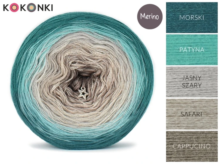 KOKONEK Merino 644 The doors - Morski/patyna/jasny szary/safari/cappucino
