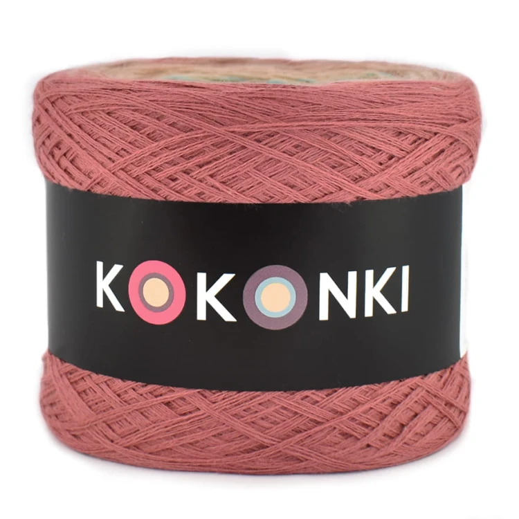 KOKONEK Merino 646 Adventure time - Malwa/zgaszona morela/ciepły beż/patyna/szmaragd