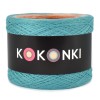 KOKONEK Merino 647 Lucky star - Szmaragd/łososiowy/koniak/cegła/bordo