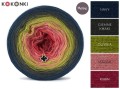KOKONEK Merino 648 Trilogy - Navy/ciemne khaki/oliwka/malwa/rubin