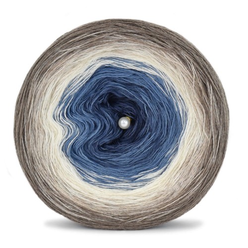 KOKONEK Merino 652 Find your way - Orzech melanż/safari/krem/szaroniebieski/fumo