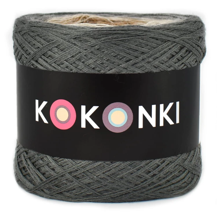 KOKONEK Merino 653 Don't cry - Ciemny szary/średni szary/safari/ciemny beż/brąz