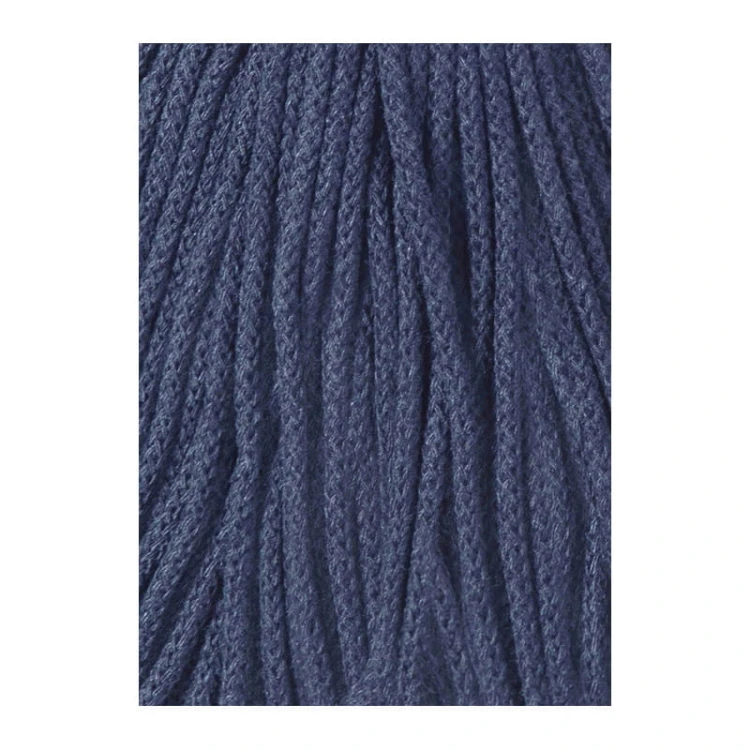 Sznurek pleciony bawełniany Bobbiny Junior / Jeansowy / Jeans / 3 mm / 100 m