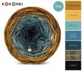 KOKONEK Shine S064 Musztarda/kurkuma/patyna/jasny petrol/petrol + ciemne złoto/czerń