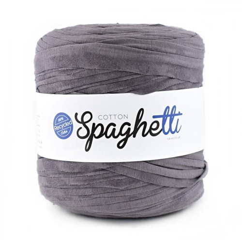 T-shirt Yarn Cotton Spaghetti - szaro-fioletowy