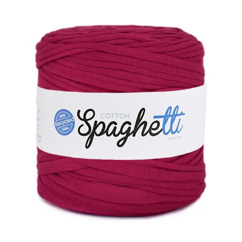 T-shirt Yarn Cotton Spaghetti - rubin