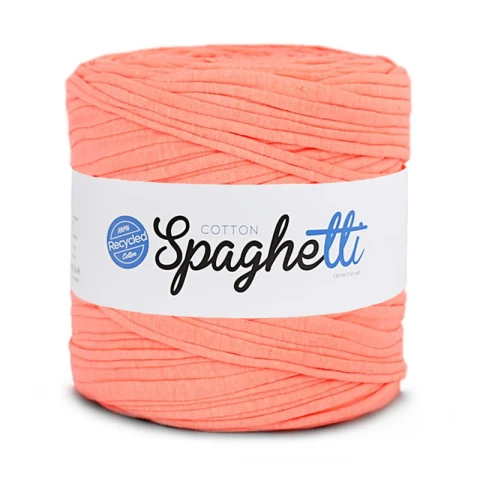 T-shirt Yarn Cotton Spaghetti / soczysta jasna morela