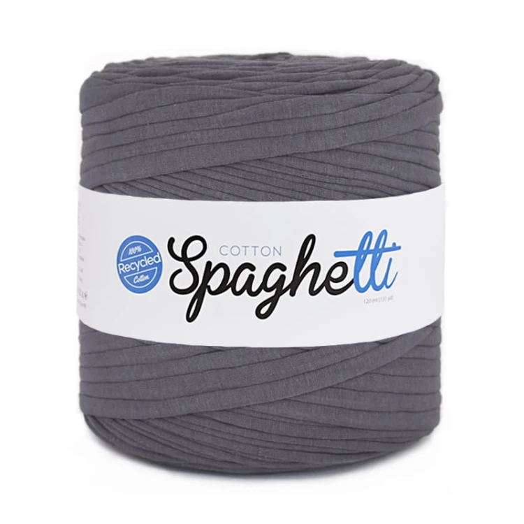 T-shirt Yarn Cotton Spaghetti - ciemny szaro-niebieski