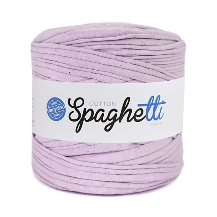 T-shirt Yarn Cotton Spaghetti - jasny blady fiolet