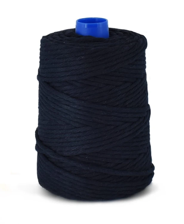 Sznurek bawełniany skręcany 5 mm / 100 m / 350 granat