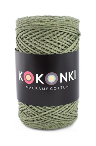 Sznurek Macrame Cotton by KOKONKI 2mm / rolka 200m / szałwia - OUTLET