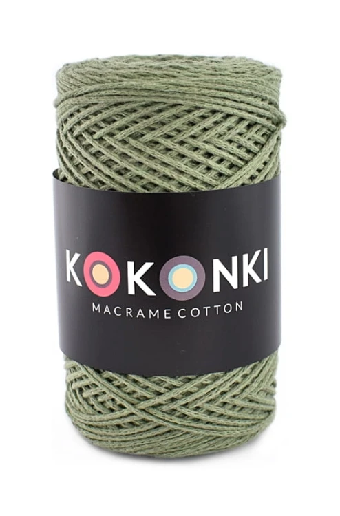 Sznurek Macrame Cotton / rolka 200 m / szałwia