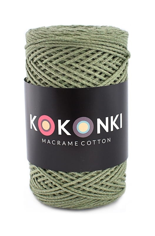 Sznurek Macrame Cotton / rolka 200 m / szałwia