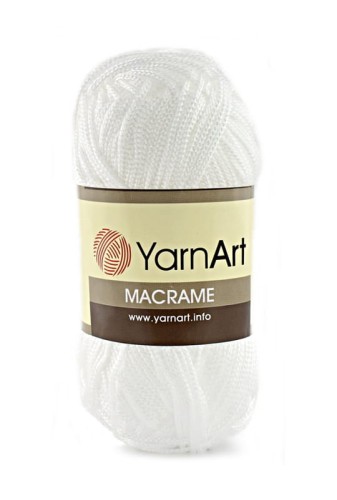 Sznurek poliestrowy YarnArt Macrame 1,5 mm 154 / biel
