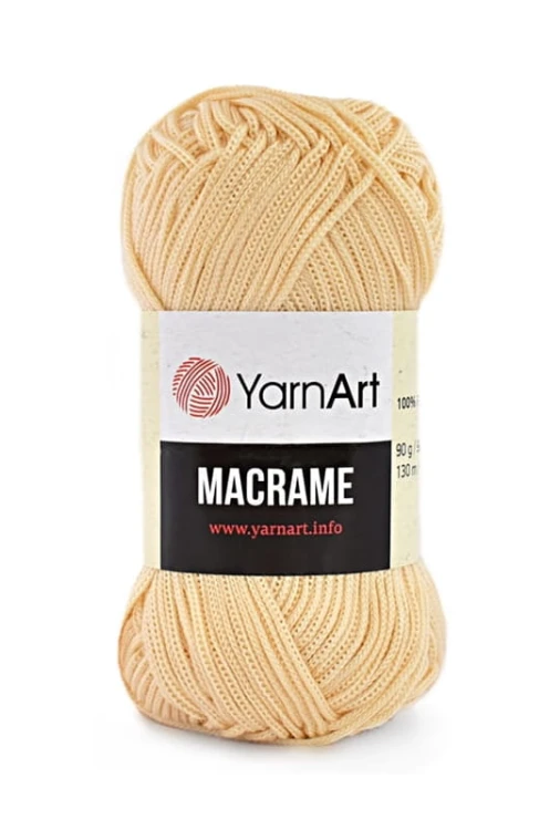 Sznurek poliestrowy YarnArt Macrame 1,5 mm 165 / słomkowy