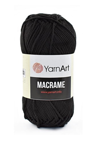 Sznurek poliestrowy YarnArt Macrame 1,5 mm 148 / czerń