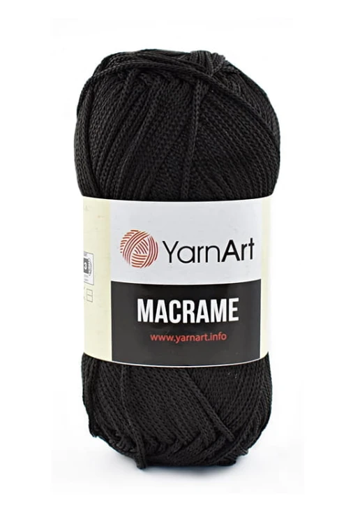 Sznurek poliestrowy YarnArt Macrame 1,5 mm 148 / czerń