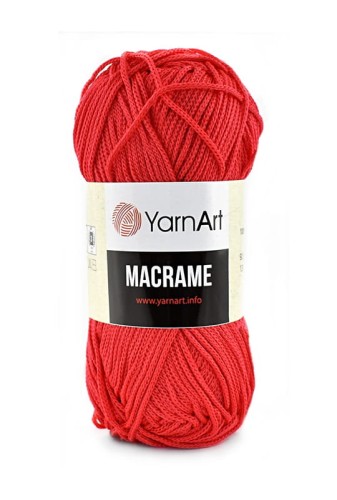 Sznurek poliestrowy YarnArt Macrame 1,5 mm 163 / czerwień