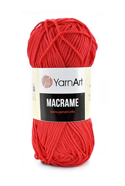 Sznurek poliestrowy YarnArt Macrame 1,5 mm 163 / czerwień