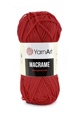 Sznurek poliestrowy YarnArt Macrame 1,5 mm 143 / ciemna czerwień